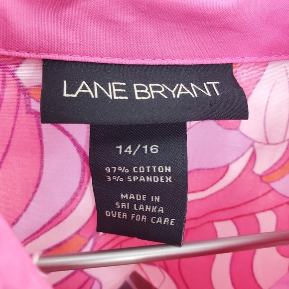 Lane Bryant Pink Floral Psychedelic Print Boho NEW - Picture 5 of 8